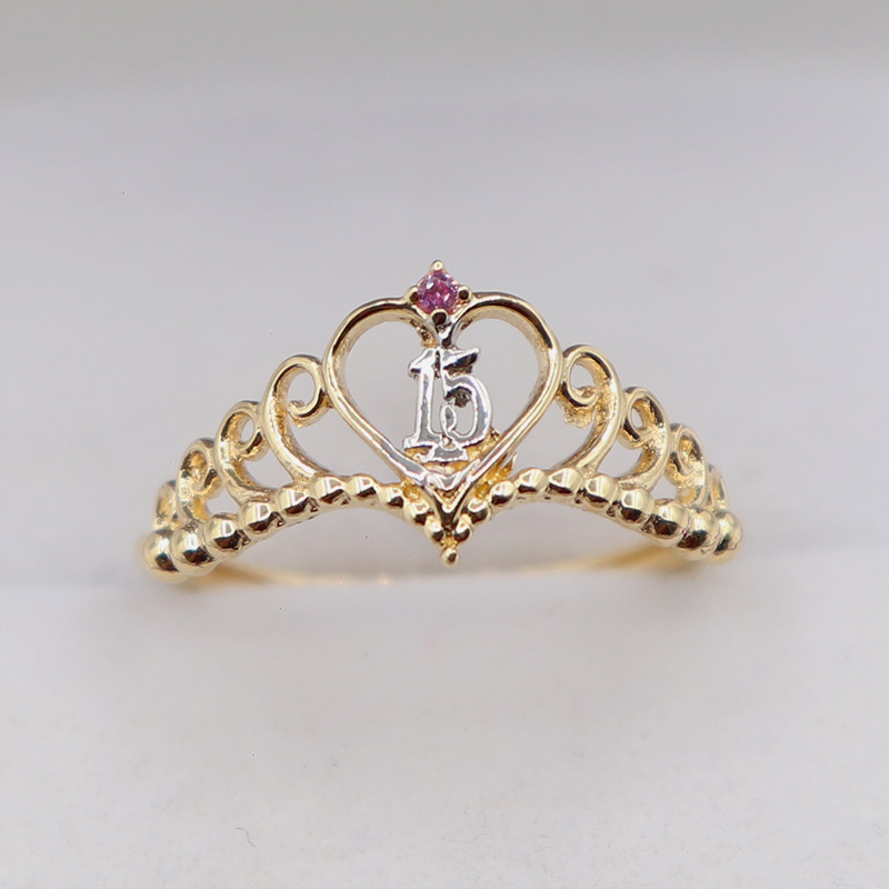 Anillos de quinceañera online de oro