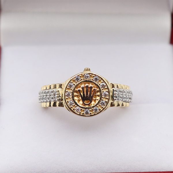 Anillo Rolex Para Dama Con Zircones Blancos.