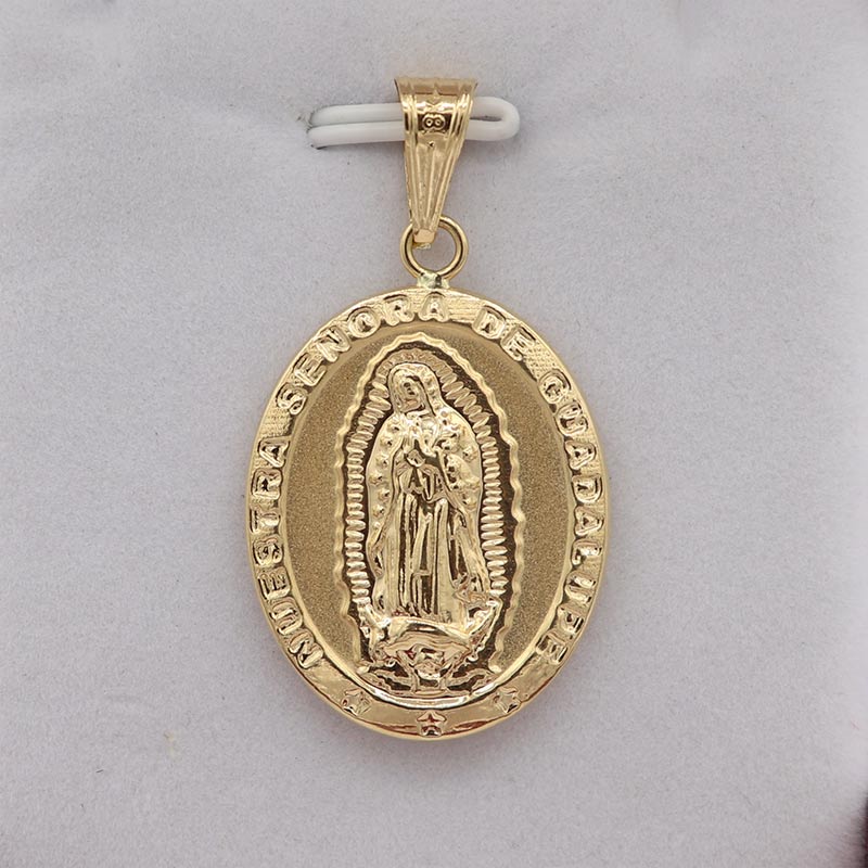 Topos Aretes Virgen Guadalupe Oro Laminado 18k
