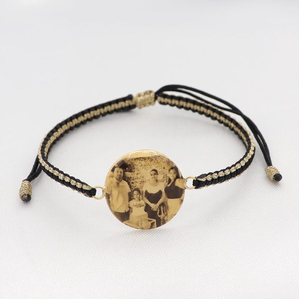 Pulsera Tejido Artesanal Con Placa Fotograbado | Oro 18k - Kamuba ...