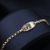 Pulsera Tejido Troquelado Placa Virgen Milagros | Oro 18k