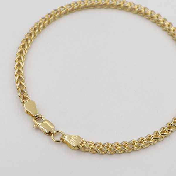 PULSERA TEJIDO FRANCO / ORO 18 KILATES