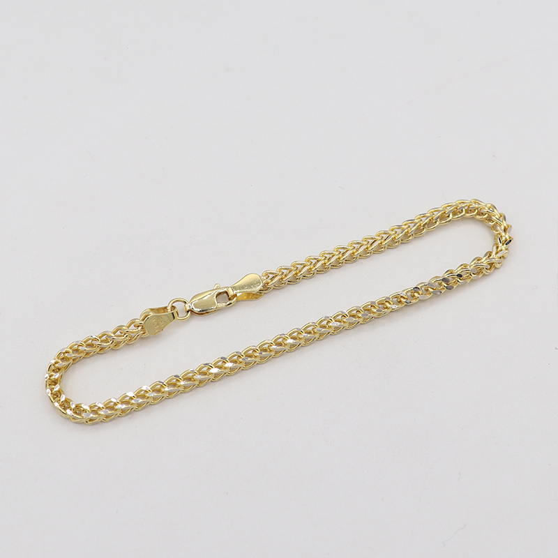 PULSERA TEJIDO FRANCO / ORO 18 KILATES