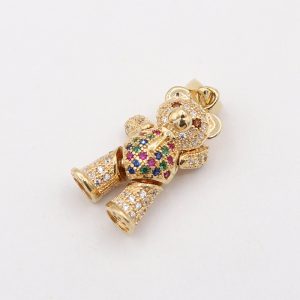 DIJE OSO CON CIRCONES / ORO 18K