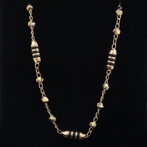 Pulsera Rustica Nacional Orrings Negros  | Oro 18K
