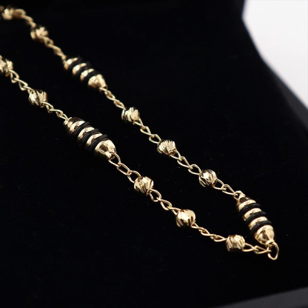 Pulsera Rustica Nacional Orrings Negros  | Oro 18K