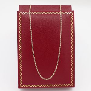 Cadena de Oro 18k Italiano | Tejido Escalera Diamantada | 50cm