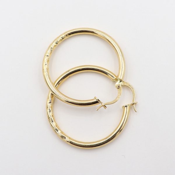 Candongas de Oro 18k | Aros Clásicos con Detalle en Espiral