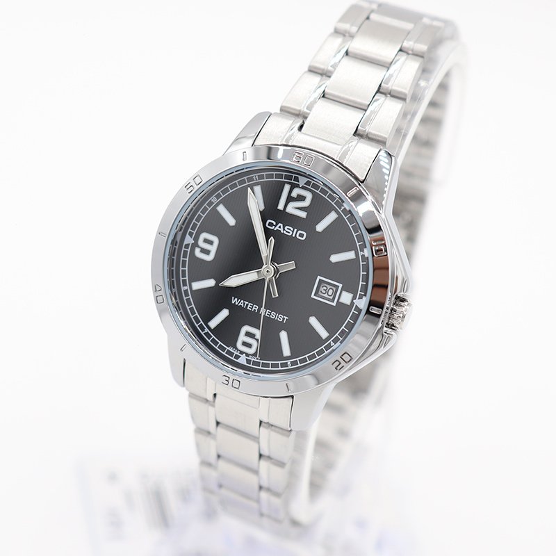 Reloj Casio Análogo | Carátula Negra con Calendario - Image 3