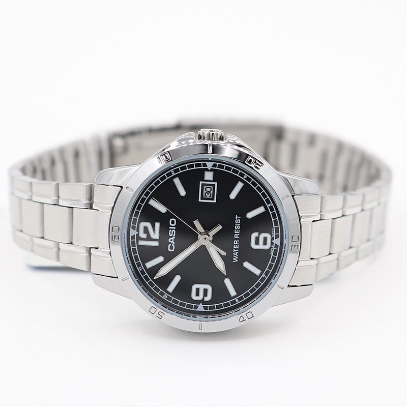 Reloj Casio Análogo | Carátula Negra con Calendario - Image 2