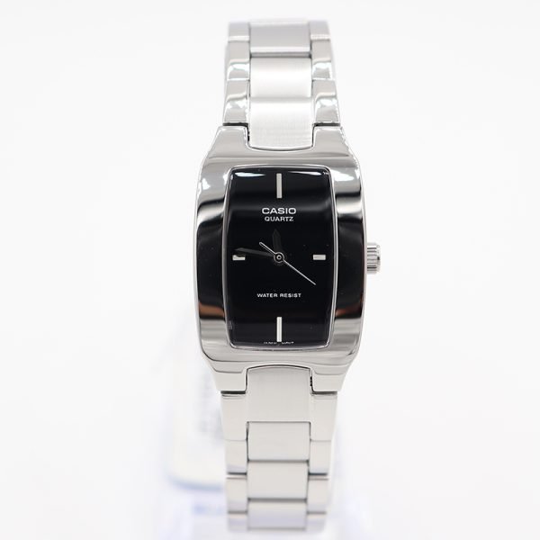 Reloj Rectangular Casio Reloj Casio Mujer | Carátula Rectangular Negra - Kamuba Joyería | Oro ...