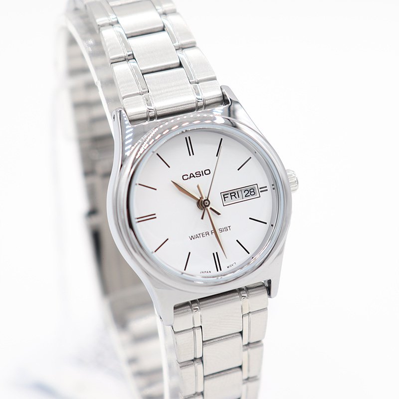 Reloj Casio Mujer | Día y Fecha | Acero Inoxidable