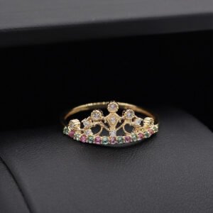 Anillo Corona Tipo Princesa | Oro 18k