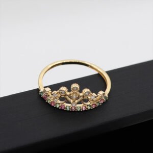 Anillo Corona Tipo Princesa | Oro 18k
