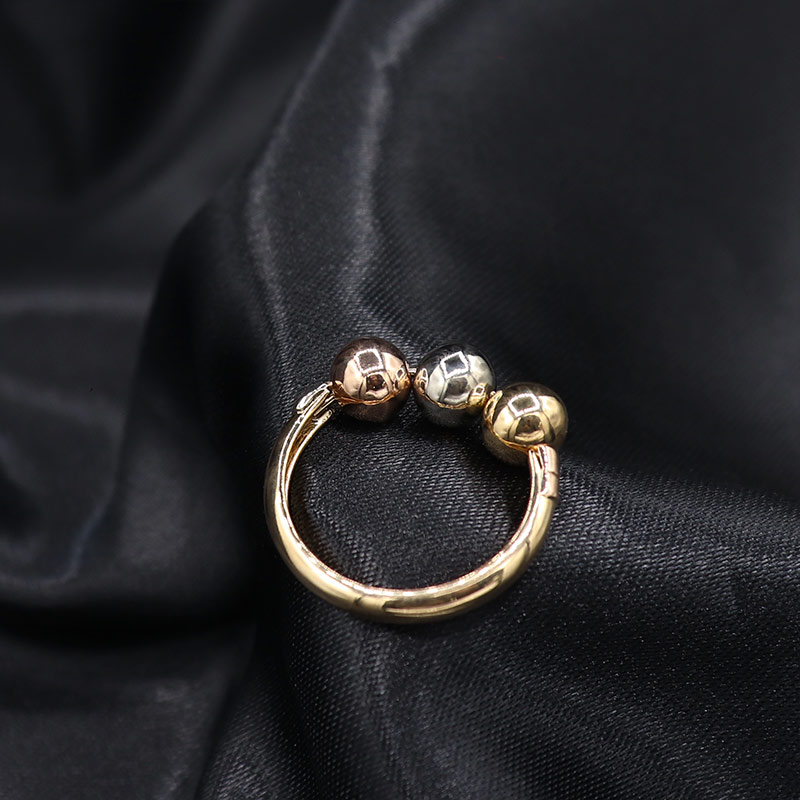 Anillos Balin Liso Tres Oros | Oro 18k