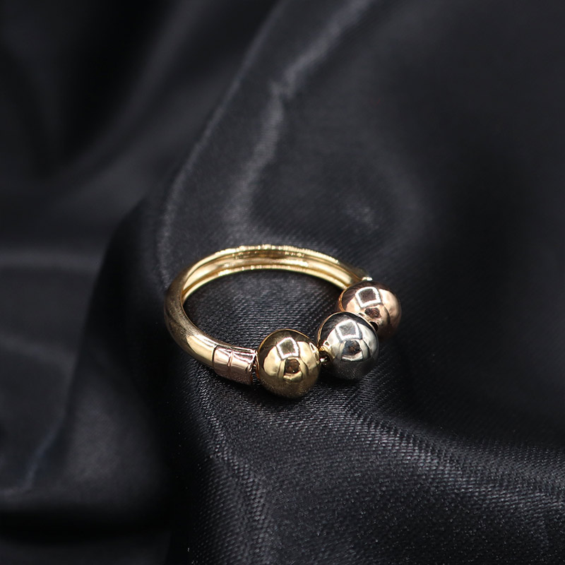 Anillos Balin Liso Tres Oros | Oro 18k