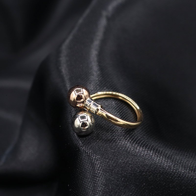 Anillo Tu y Yo Tres Oros | Oro 18k