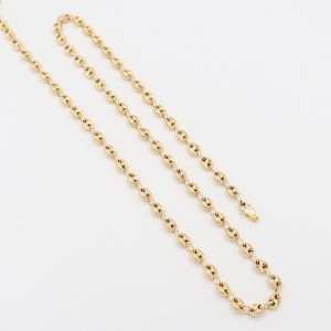 Cadena Tejido Gucci Diamantada | Oro 18k | 50 Cm