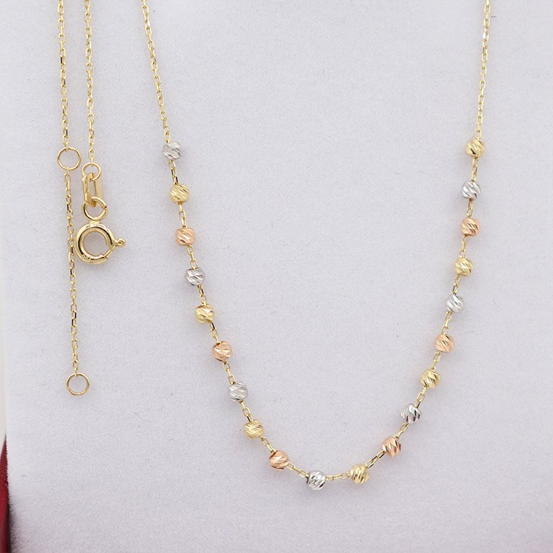 Cadena Italy Estelar Diamantada 3 Oros | Oro 18k