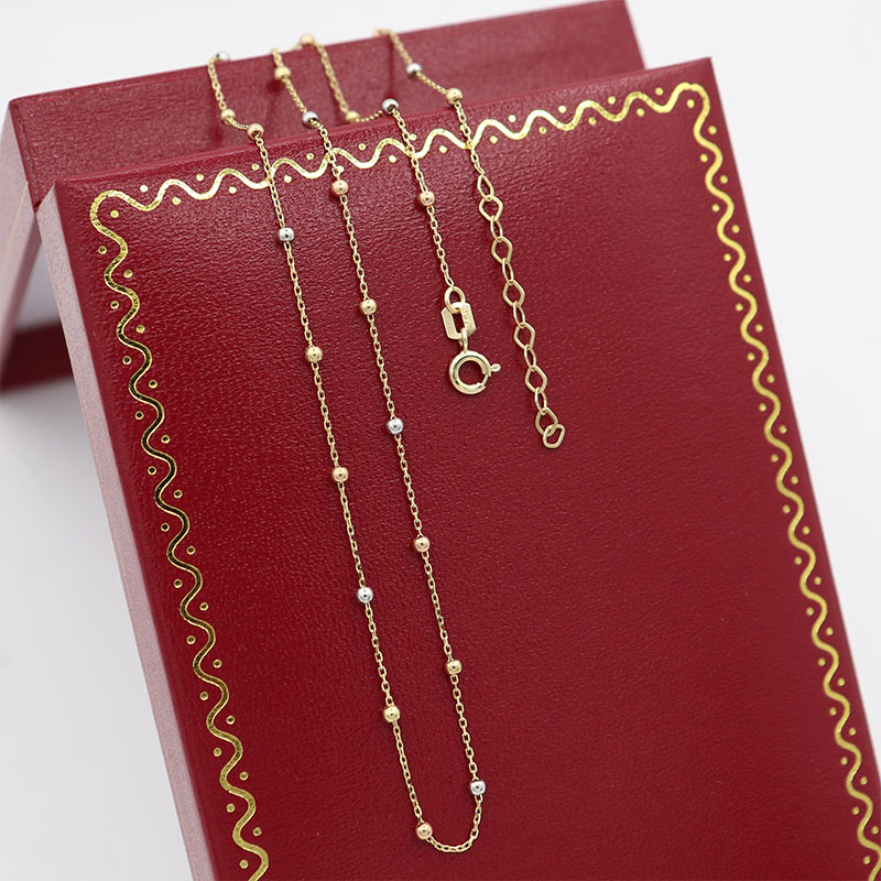Cadena Estelar Lisa Tres Oros | 18k