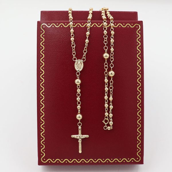 Camandula Lisa Virgen Milagrosa | Oro 18k