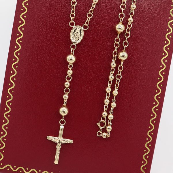 Camandula Lisa Virgen Milagrosa | Oro 18k - Image 3