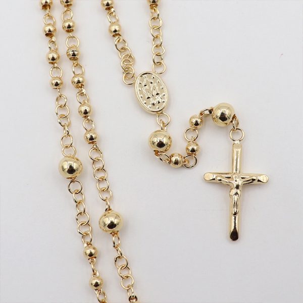 Camandula Lisa Virgen Milagrosa | Oro 18k - Image 2