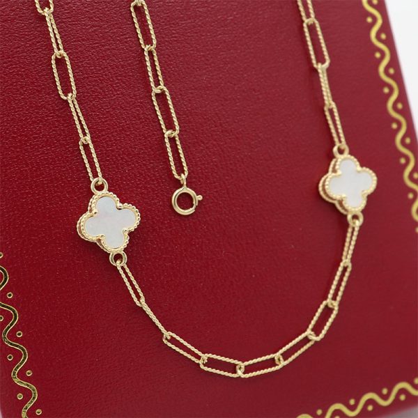 Cadena Van Cleef Blanca | Oro 18k - Image 2
