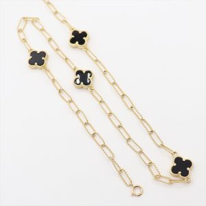 Cadena Van Cleef Onyx Tejido Cajon | Oro 18k