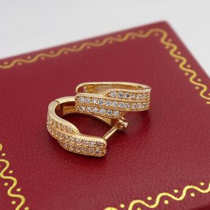 Candongas Con Circones Blancos | Oro 18k