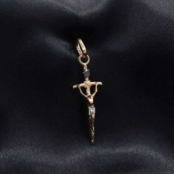 Dije Cruz Inri Nacional | Oro 18k