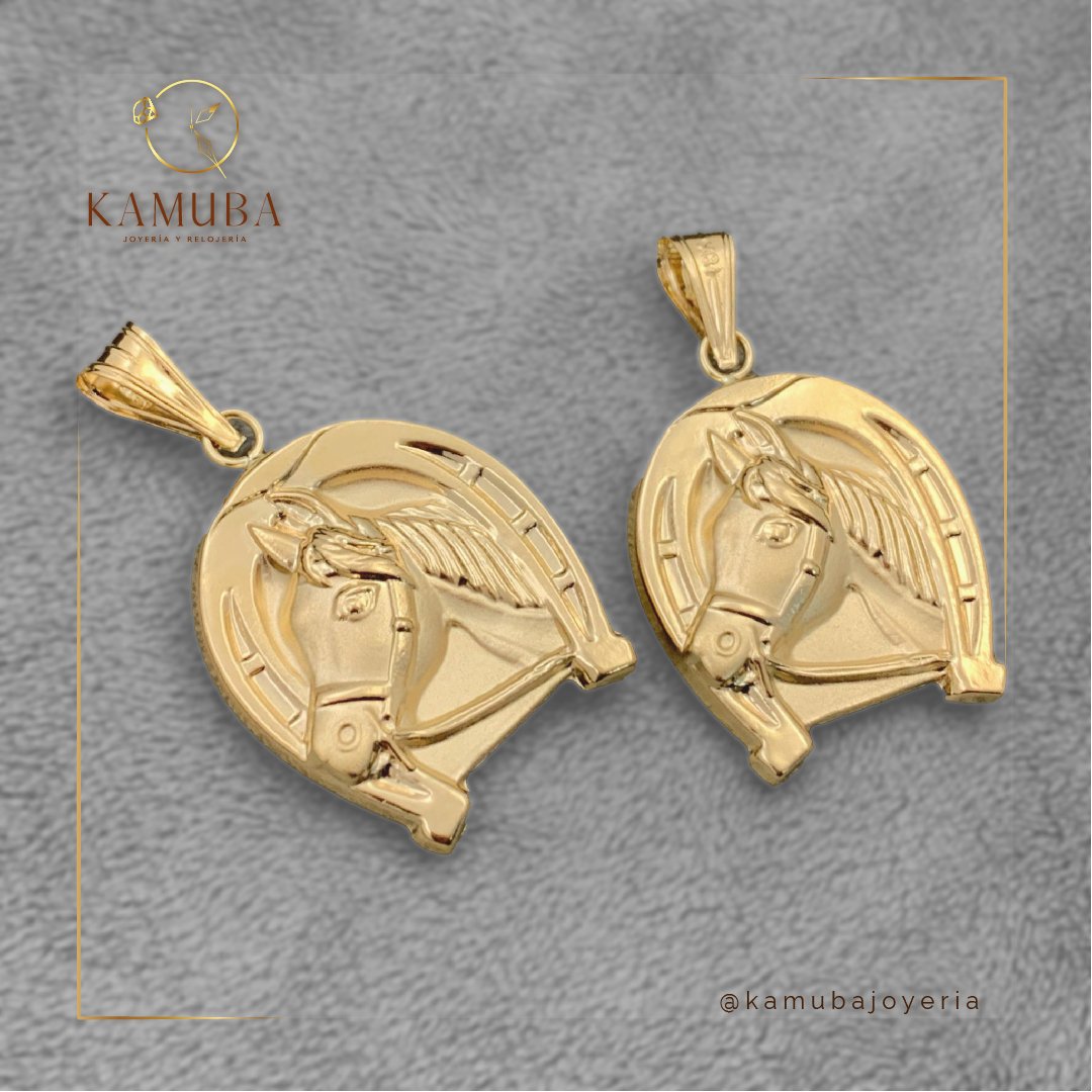 Dije Herradura con Caballo | Oro 18k