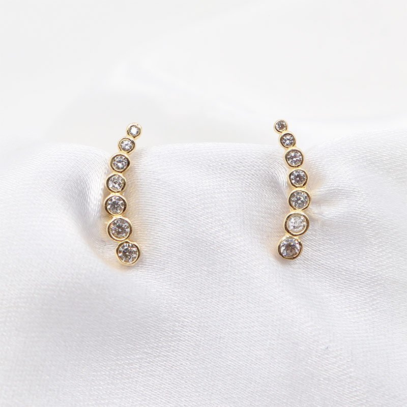 Topo Circones Blanco | Oro 18k