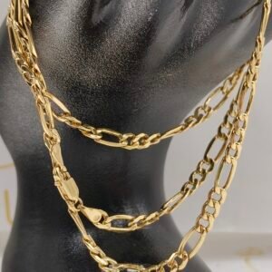 Cadena de Oro 18k Italiana | Tejido Cartier (Figaro) | 60 cm – 8.1 g