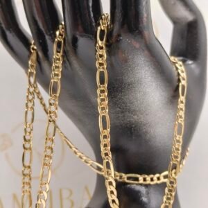 Cadena de Oro 18k Italiana | Tejido Cartier (Figaro) | 60 cm – 8.1 g