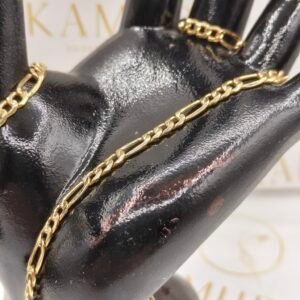 Cadena de Oro 18k Italiana | Tejido Cartier (Figaro) | 60 cm – 8.1 g