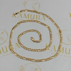 Cadena de Oro 18k Italiana | Tejido Cartier (Figaro) | 60 cm – 8.1 g