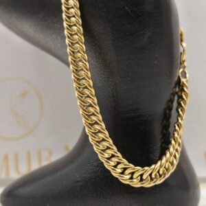 Pulso Cubano Doble en Oro 18k Italiano | 19.5 cm – 3.6 g