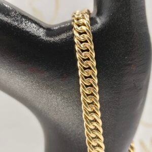 Pulso Cubano Doble en Oro 18k Italiano | 19.5 cm – 3.6 g