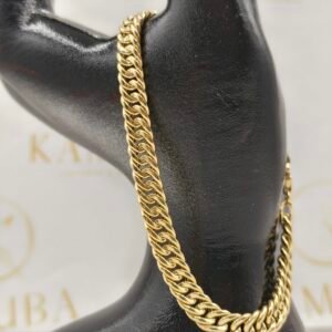 Pulso Cubano Doble en Oro 18k Italiano | 19.5 cm – 3.6 g