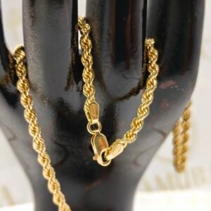 Cadena de Oro 18k Italiana | Tejido Lazo | 50 cm – 6.75 g