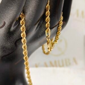 Cadena de Oro 18k Italiana | Tejido Lazo | 50 cm – 6.75 g