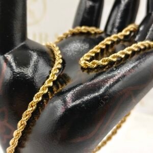 Cadena de Oro 18k Italiana | Tejido Lazo | 50 cm – 6.75 g