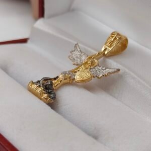 Dije San Miguel Arcángel Oro 18k | Nacional | Largo 4 cm – 4.6 g