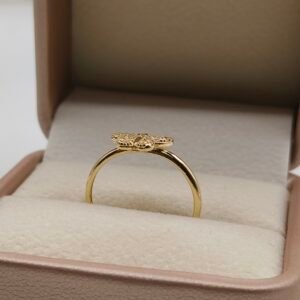 Anillo Mariposa | Circones Blancos | Oro 18k Nal | Talla 7 – 1.6 g