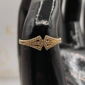 Anillo Doble Destello | Oro 18k Nacional | Talla 7.5 – 1.9 gr