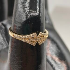 Anillo Doble Destello | Oro 18k Nacional | Talla 7.5 – 1.9 gr