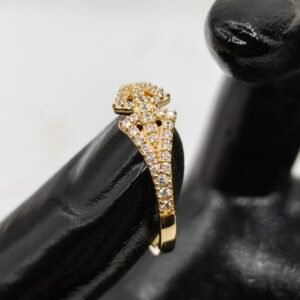 Anillo Doble Destello | Oro 18k Nacional | Talla 7.5 – 1.9 gr