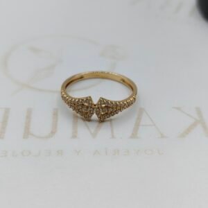 Anillo Doble Destello | Oro 18k Nacional | Talla 7.5 – 1.9 gr
