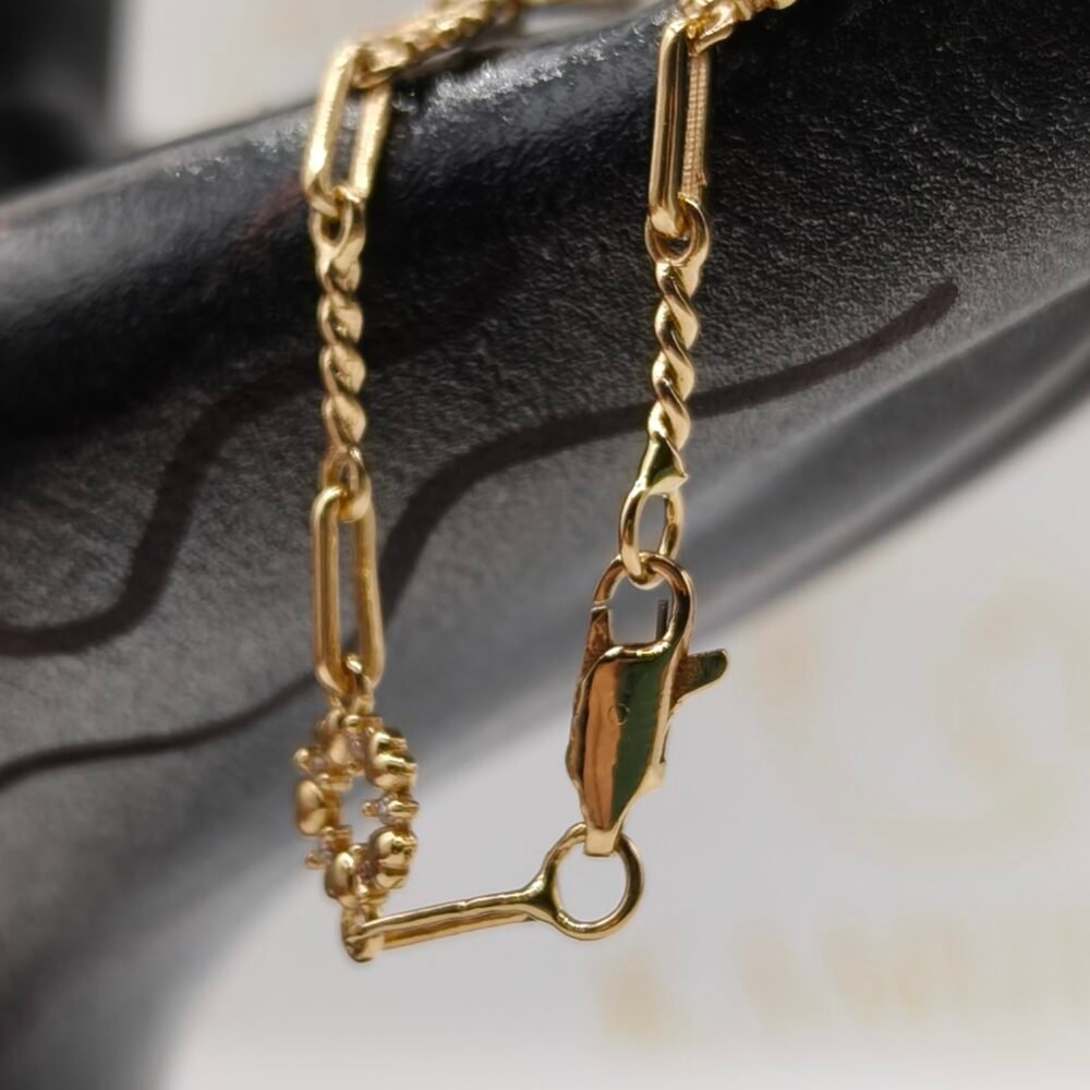 Pulso Nacional Floral Imperial | Oro 18k | 18 cm – 4.1 g
